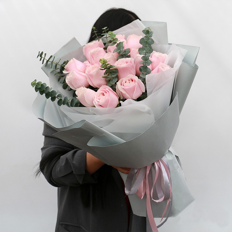 天津初恋的心-19粉玫瑰鲜花花束