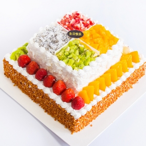 天津双层水果生日蛋糕-生日蛋糕预定同城蛋糕店配送